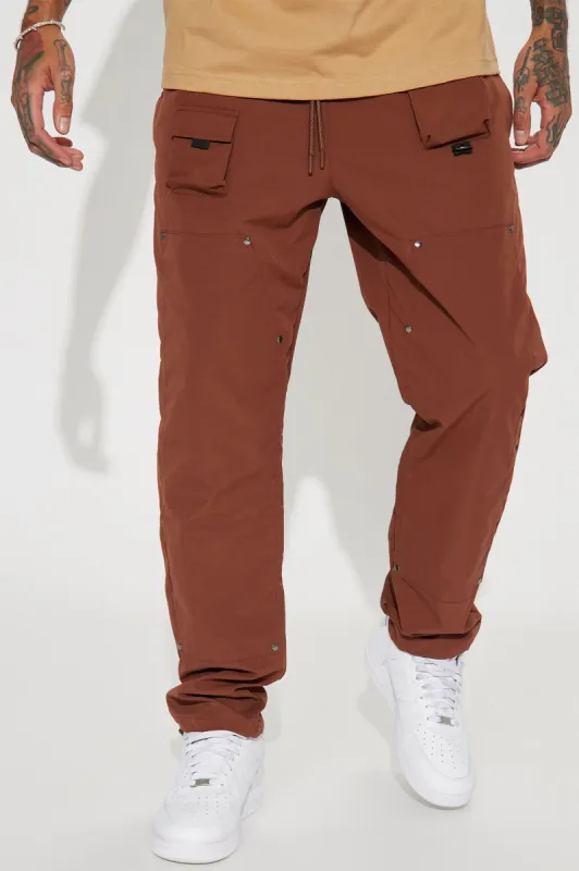 Right Amount Carpenter Utility Pants - Brown sold by Fashion Nova