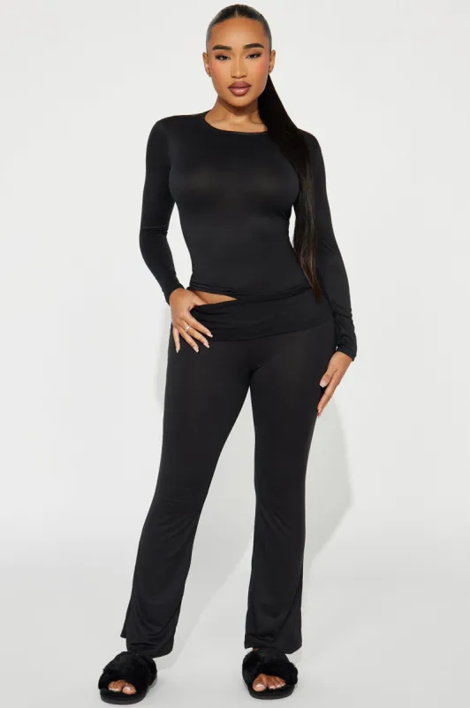 Chill Together PJ Pant Set - Black sold by Fashion Nova