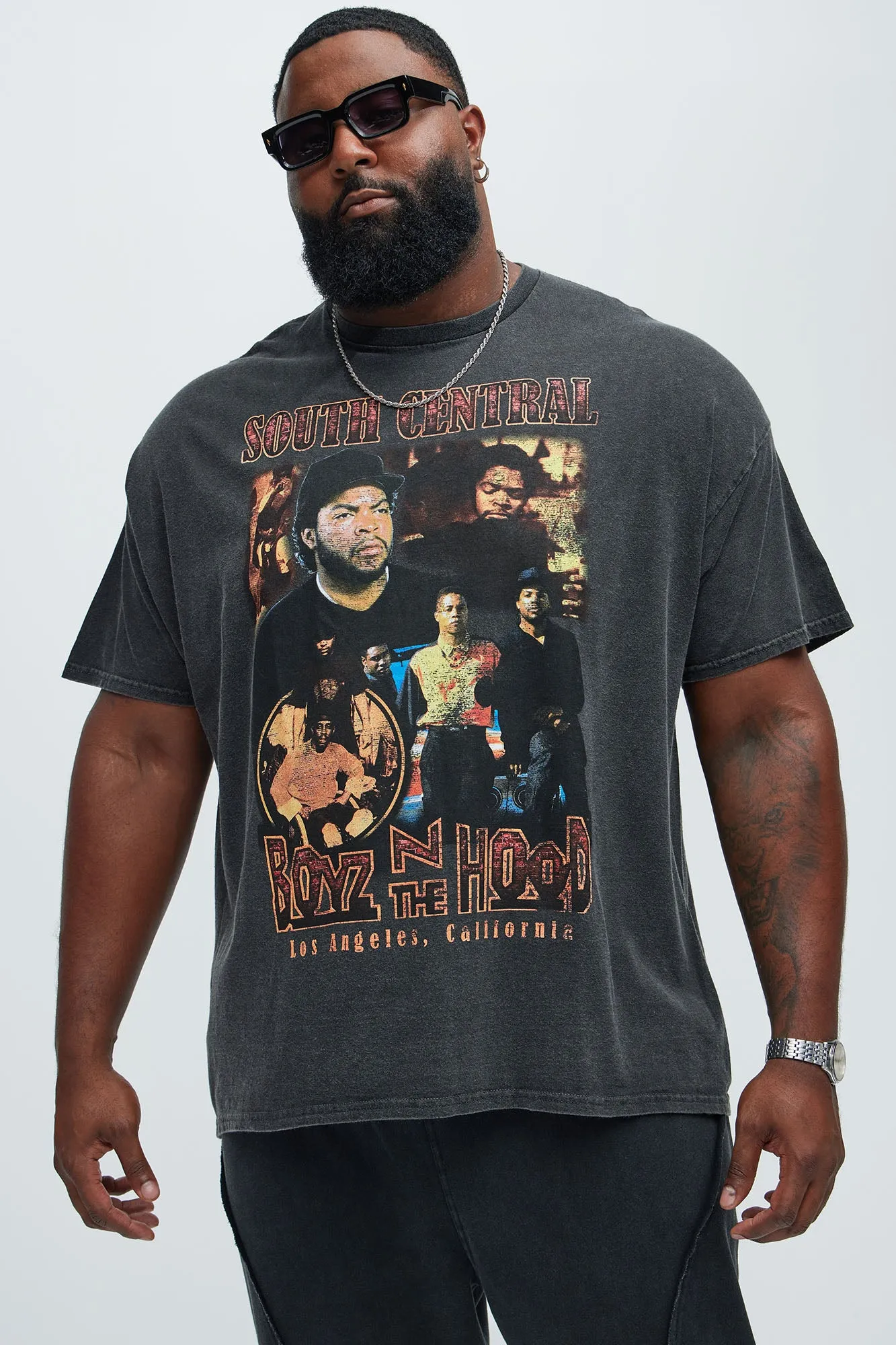 Boyz N The Hood South Central LA Short Sleeve Tee - Black sold by Fashion Nova product image thumbnail 5