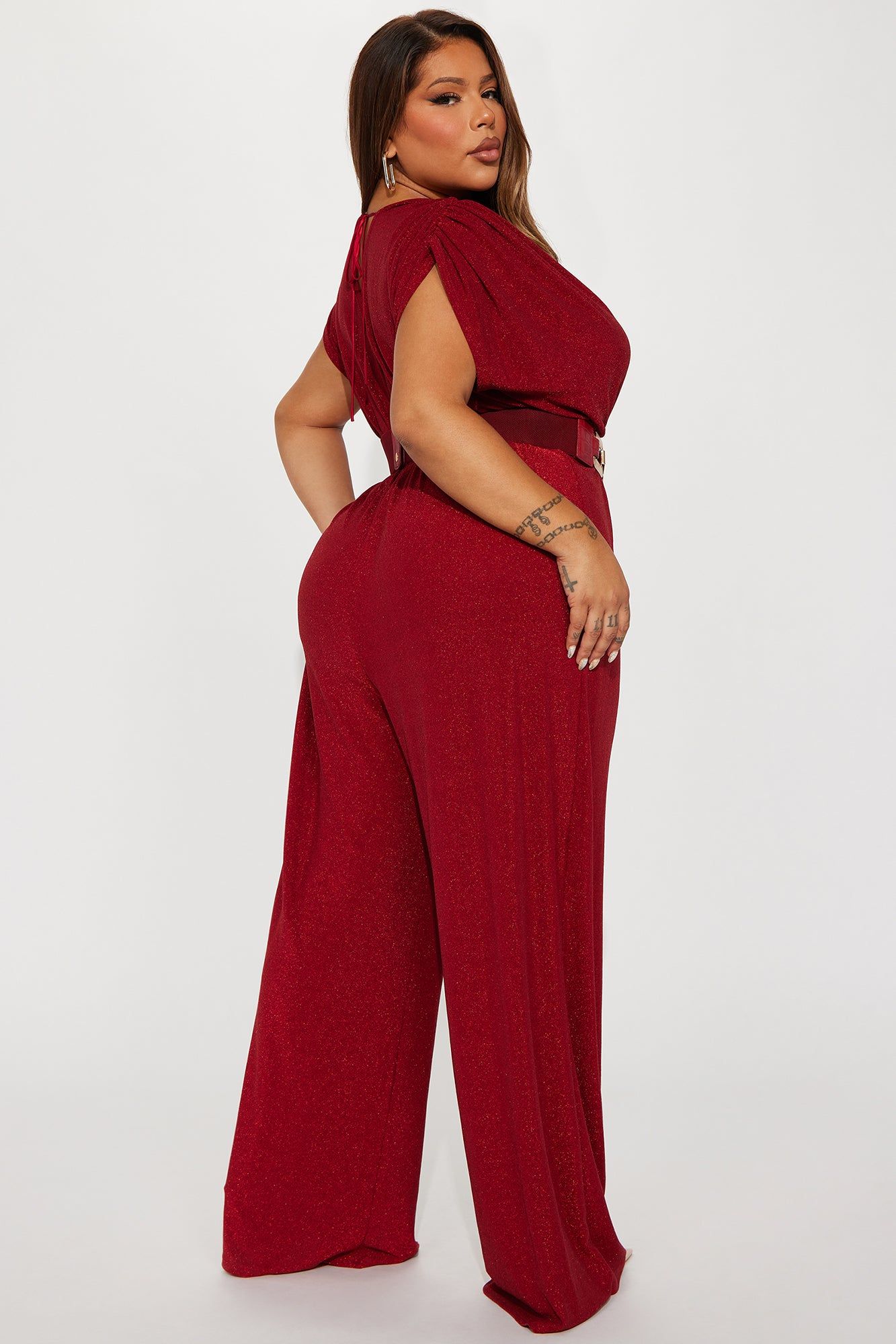 All That Sparkles Jumpsuit - Wine sold by Fashion Nova product image thumbnail 6