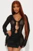 Yuna Mesh Micro Mini Dress - Black sold by Fashion Nova