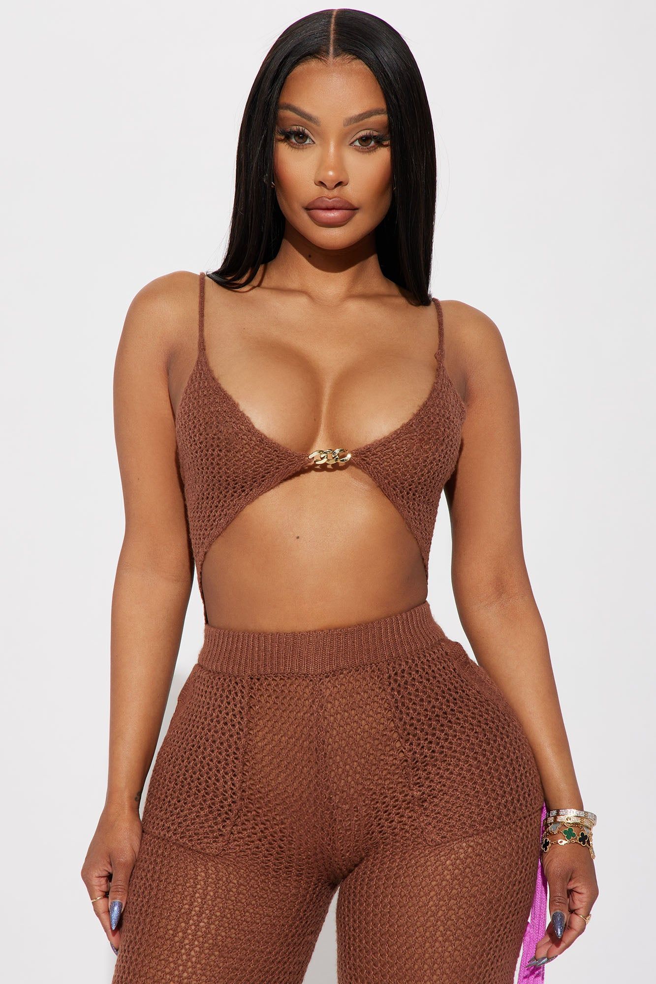Linked Up Sweater Pant Set - Brown Combo sold by Fashion Nova product image thumbnail 2