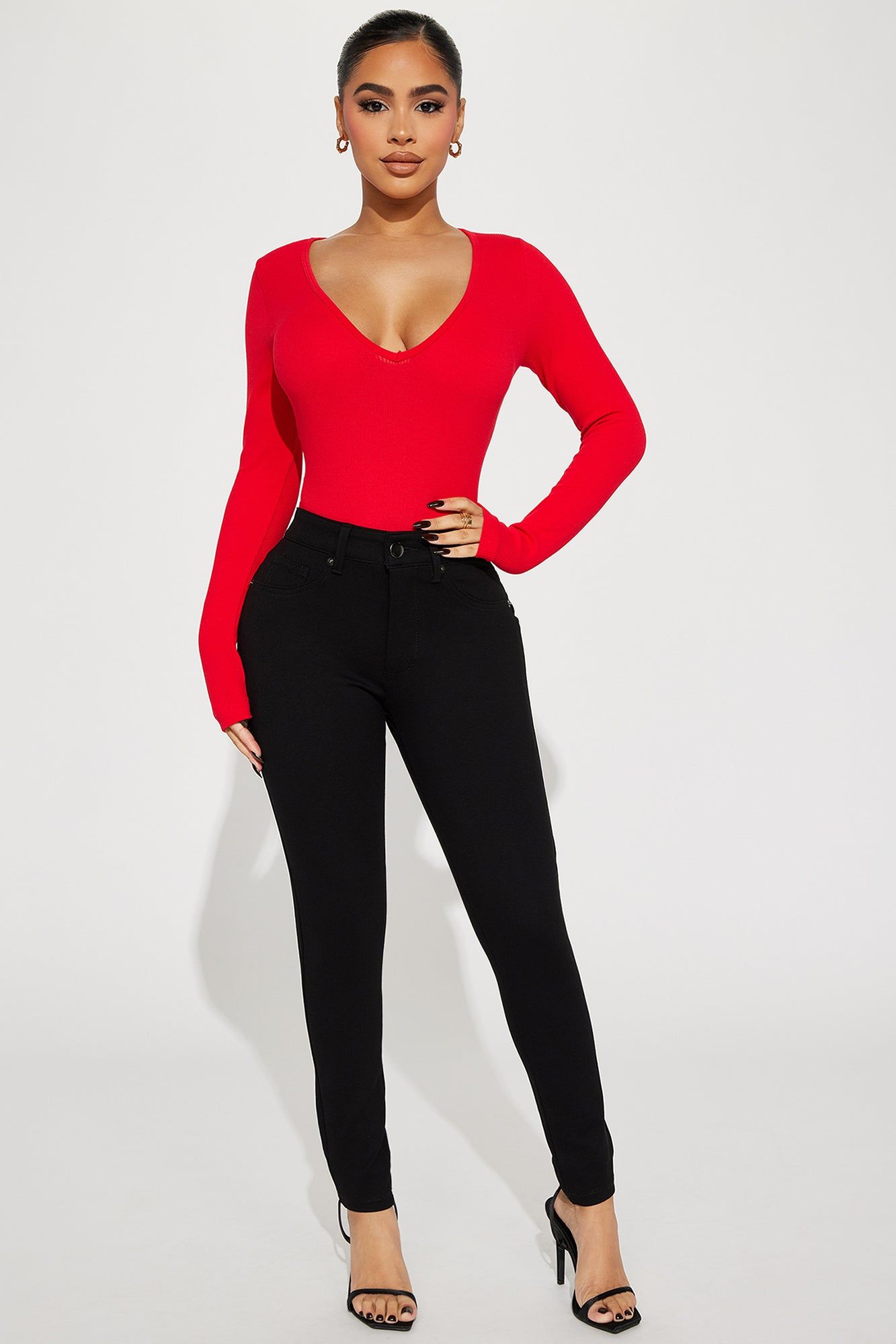 Giselle Ponte Skinny Pant - Black sold by Fashion Nova