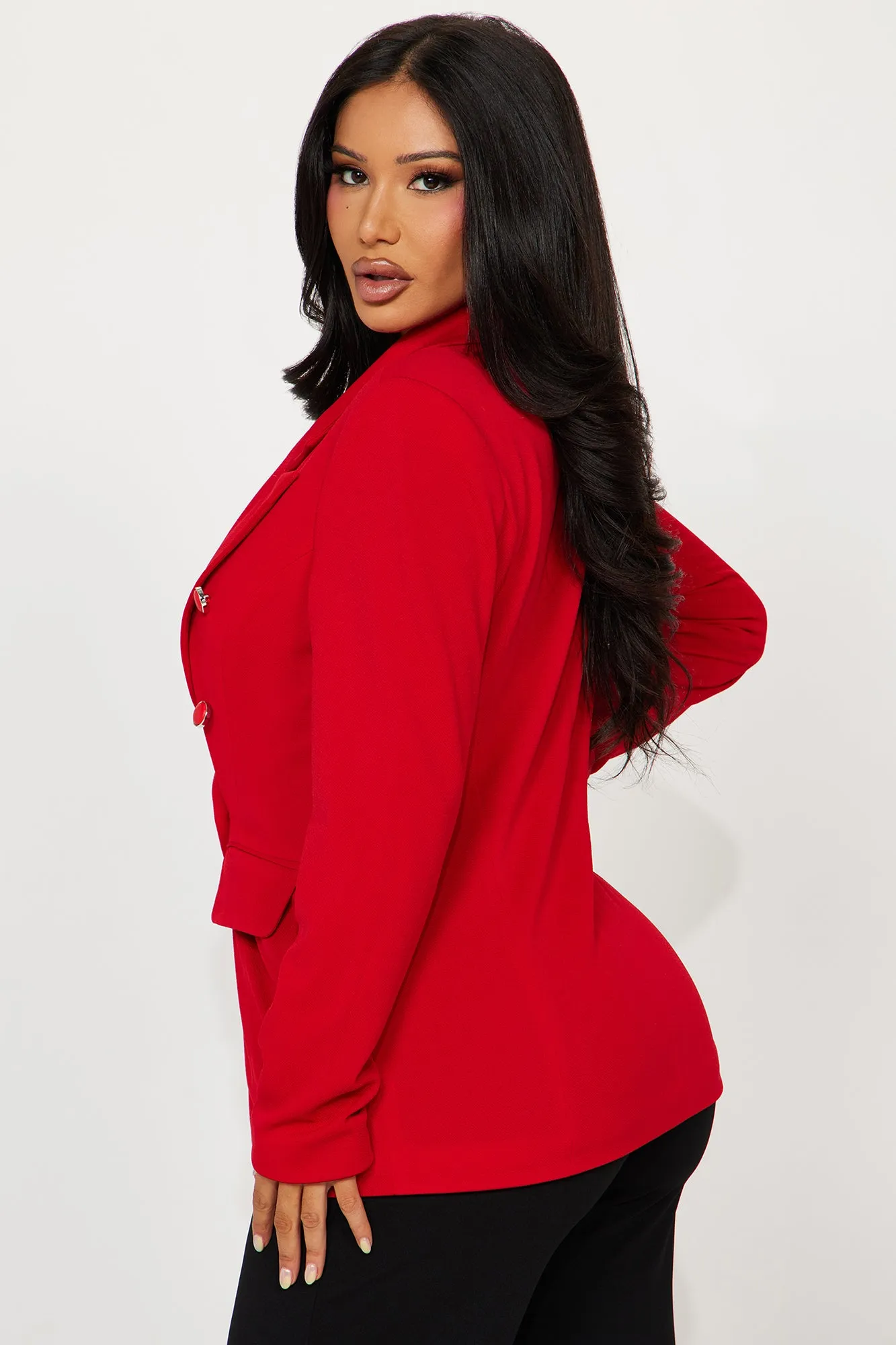 Leave It To Me Blazer - Red sold by Fashion Nova product image thumbnail 3