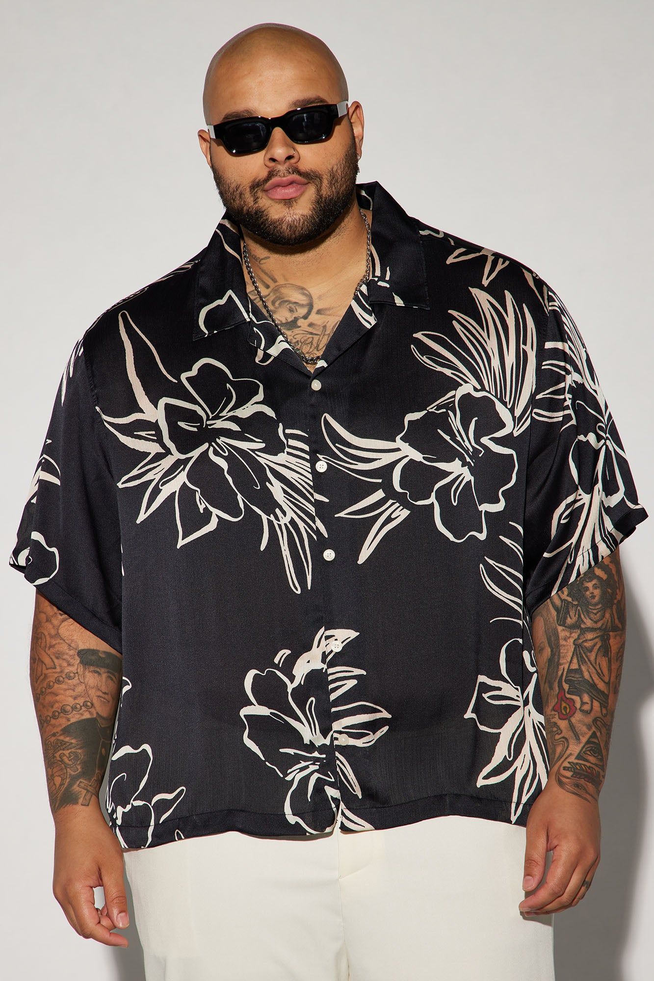 Vacation Mode Button Up Shirt - Black/combo sold by Fashion Nova product image thumbnail 4