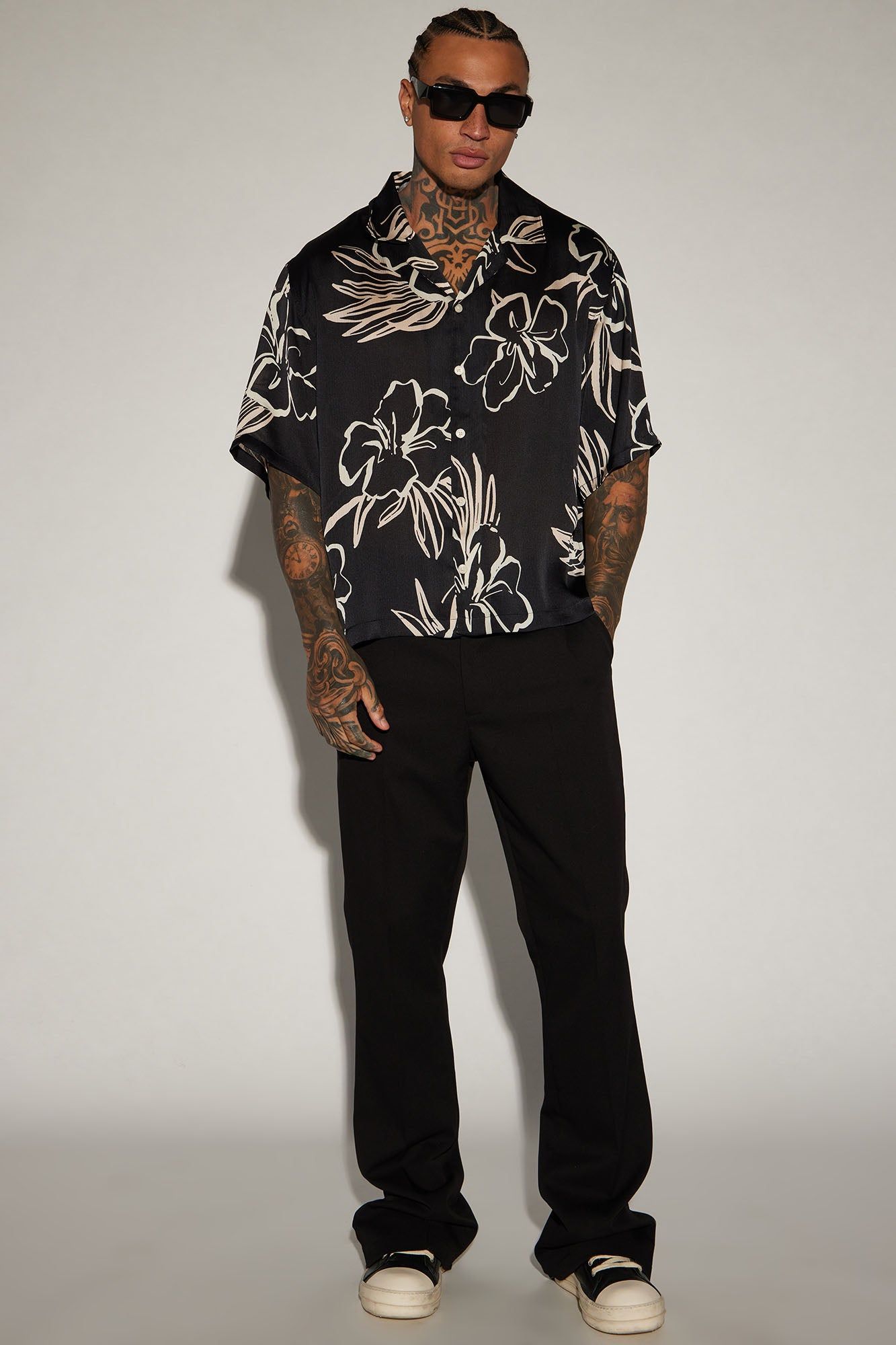 Vacation Mode Button Up Shirt - Black/combo sold by Fashion Nova product image thumbnail 2