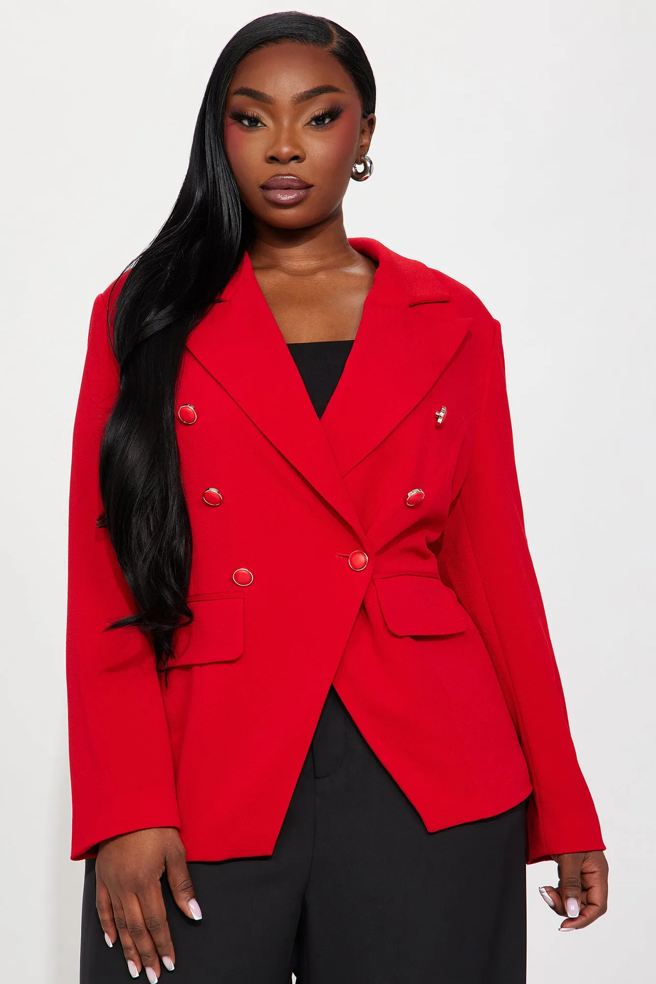 Leave It To Me Blazer - Red sold by Fashion Nova product image thumbnail 4