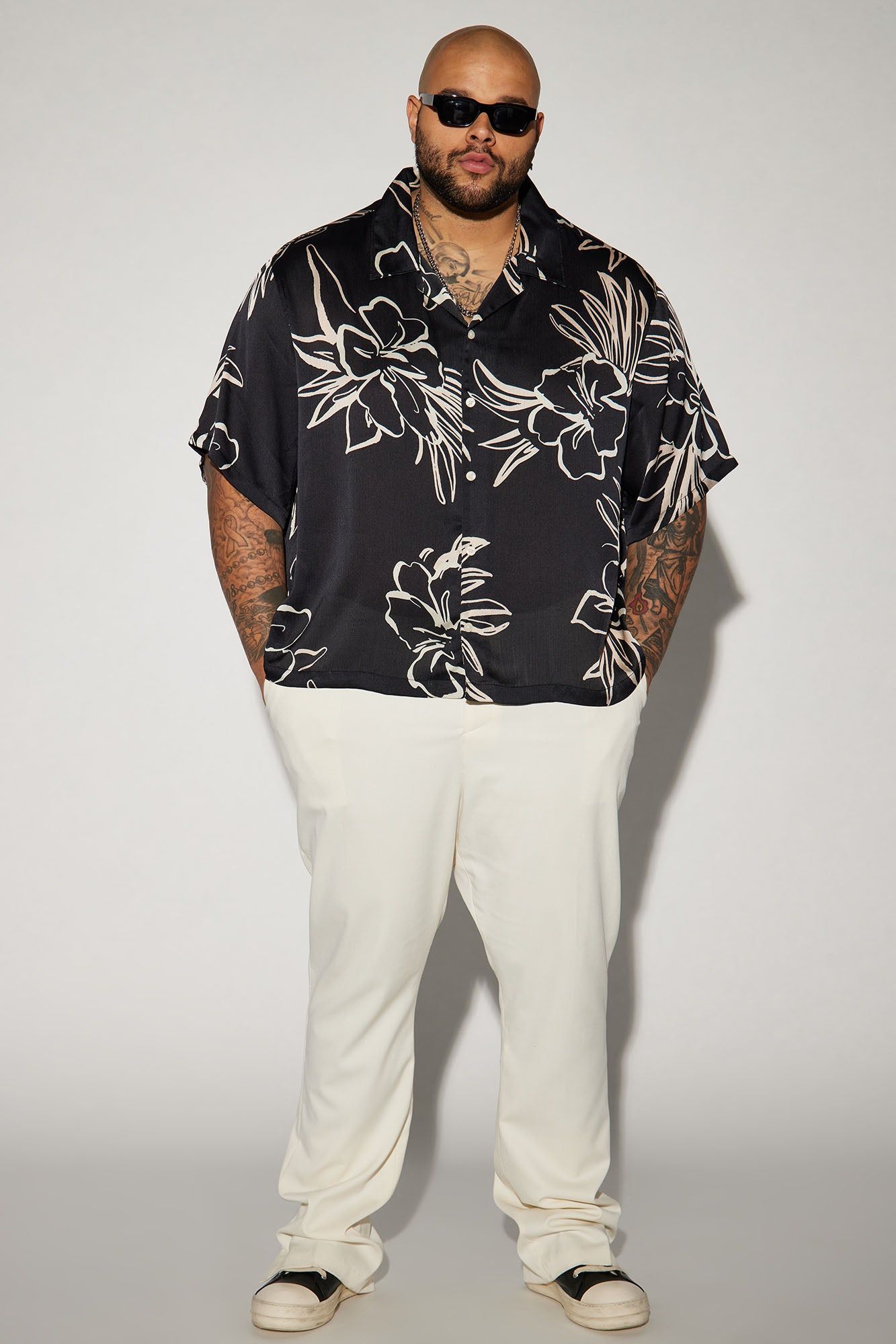 Vacation Mode Button Up Shirt - Black/combo sold by Fashion Nova product image thumbnail 5