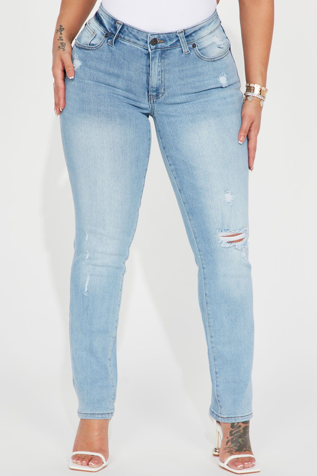 Be Here Now Boyfriend Jeans - Light Wash sold by Fashion Nova product image thumbnail 2