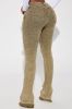 Verdant High Rise Stretch Flare Jeans - Olive sold by Fashion Nova