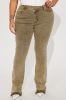 Verdant High Rise Stretch Flare Jeans - Olive sold by Fashion Nova