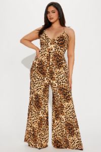 Prowl Like You Want It Jumpsuit - Brown/combo sold by Fashion Nova