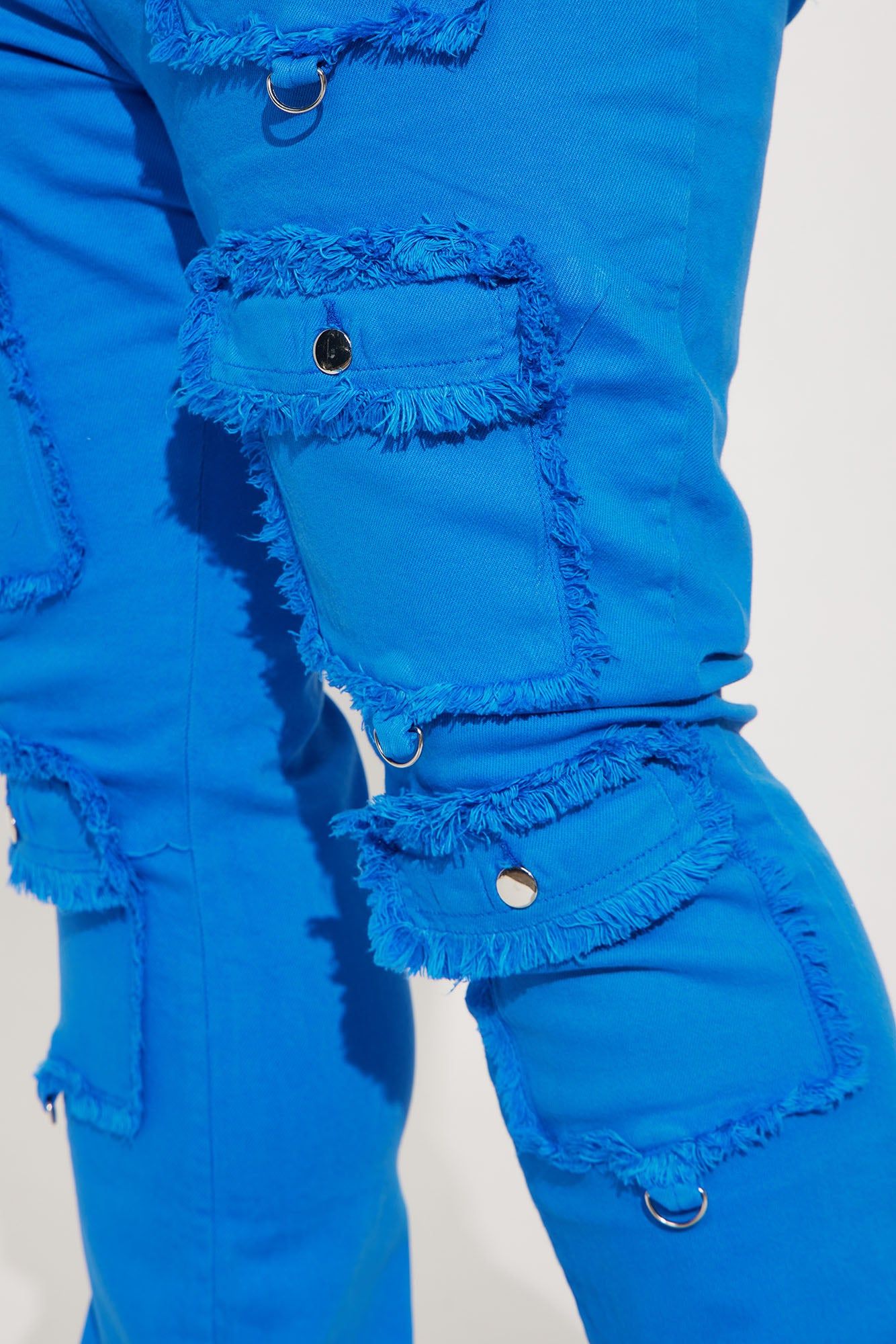 Fit Check Stacked Skinny Flared Pants - Blue sold by Fashion Nova product image thumbnail 9