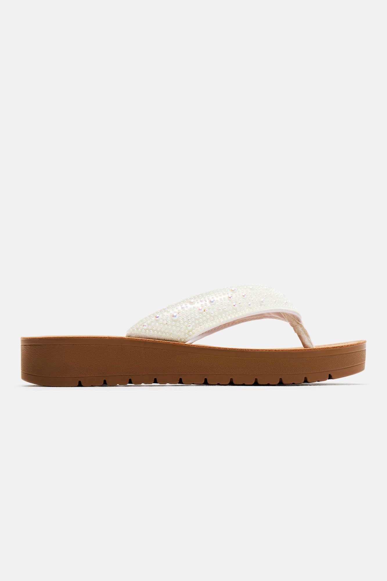 Can't Stay Away Flip Flops - Pearl sold by Fashion Nova product image thumbnail 3