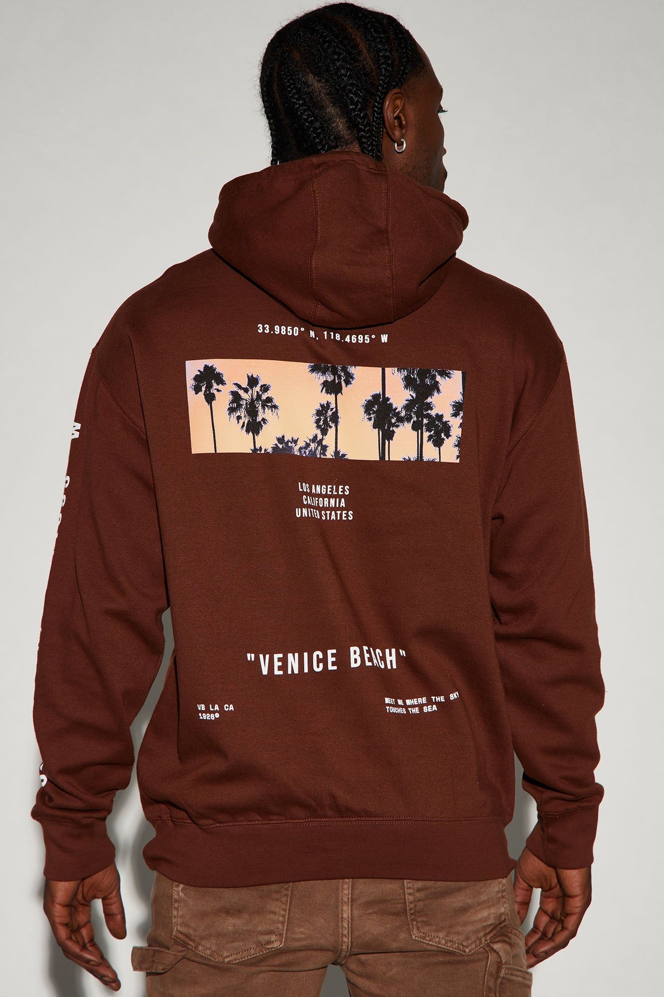Venice Beach LA California Hoodie - Brown sold by Fashion Nova product image thumbnail 4