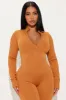 Chloe Seamless Jumpsuit - Camel sold by Fashion Nova