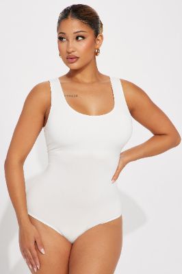 For Keeps Tank Bodysuit - Off White sold by Fashion Nova
