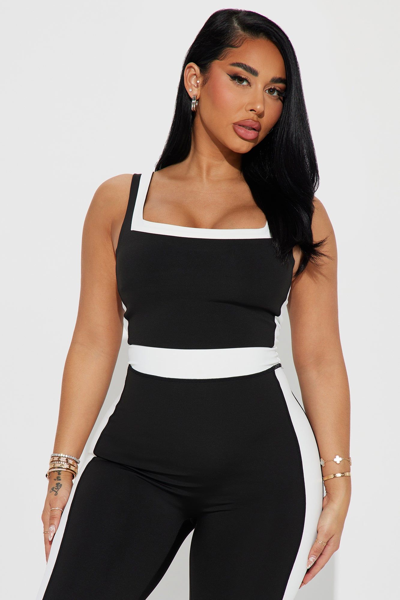 Summer Body Active Jumpsuit - Black/White sold by Fashion Nova product image thumbnail 2