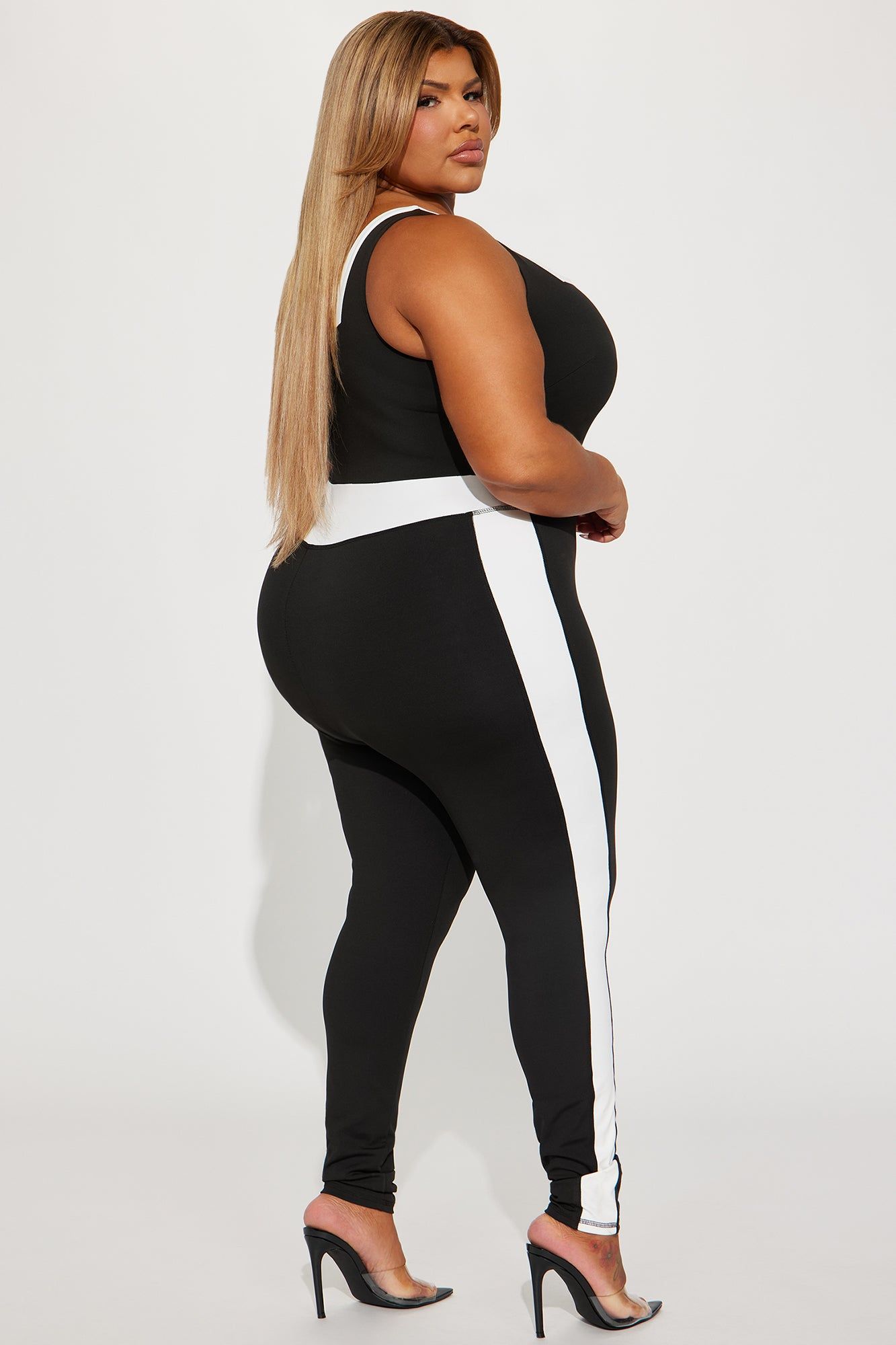 Summer Body Active Jumpsuit - Black/White sold by Fashion Nova product image thumbnail 6