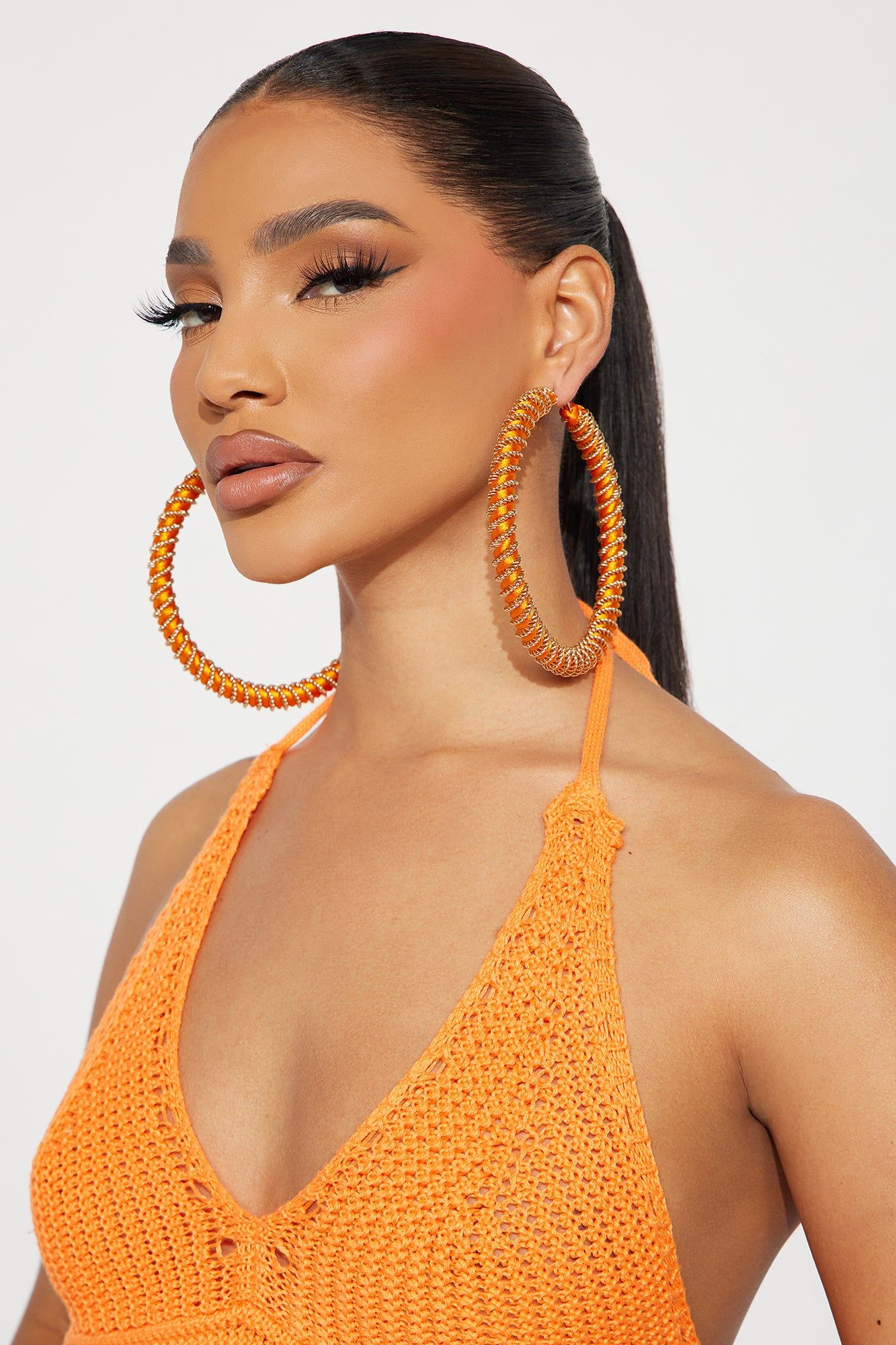 Summer Fun Hoop Earrings - Orange sold by Fashion Nova product image thumbnail 3