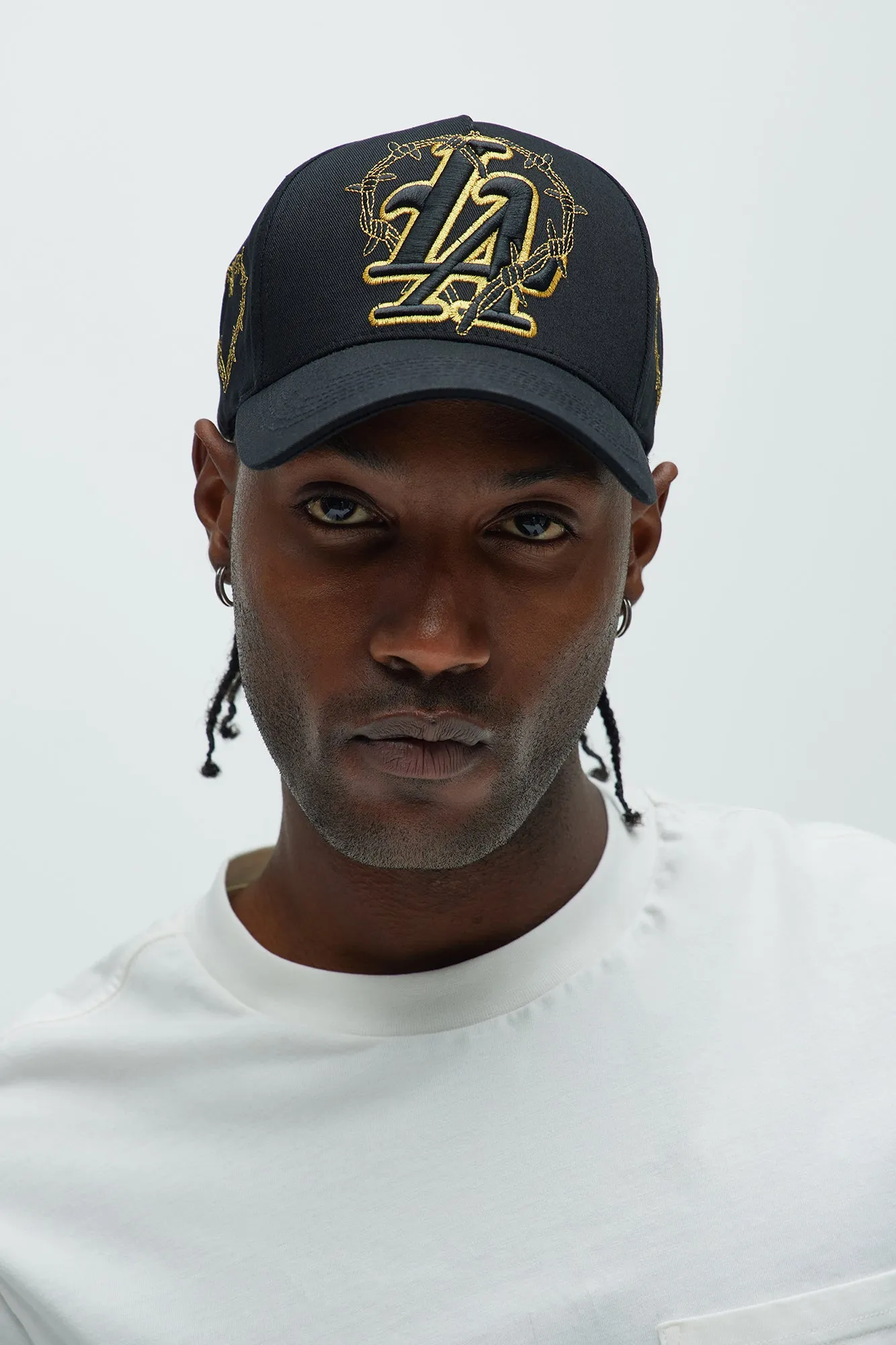 La Thorn Heart Snapback Hat - Black sold by Fashion Nova