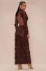 Dayna Floral Embroidered Skirt Set - Chocolate sold by Fashion Nova