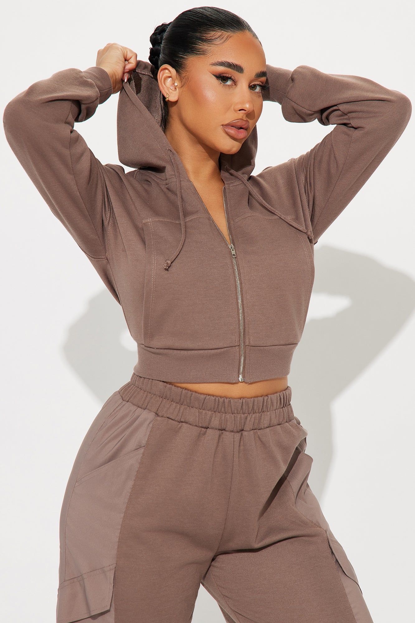 Live Like Me Jogger Set - Brown sold by Fashion Nova product image thumbnail 2