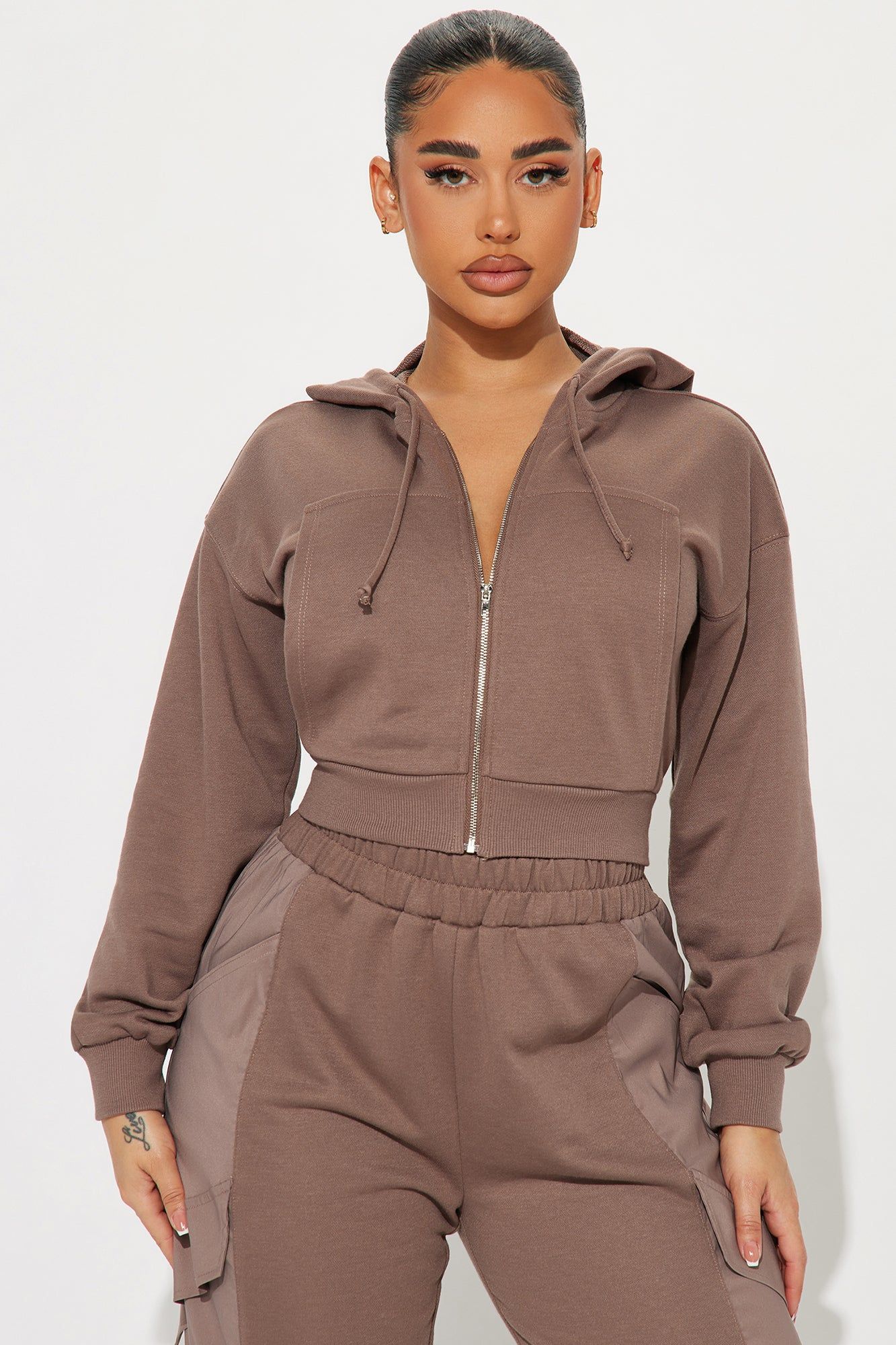 Live Like Me Jogger Set - Brown sold by Fashion Nova product image thumbnail 3