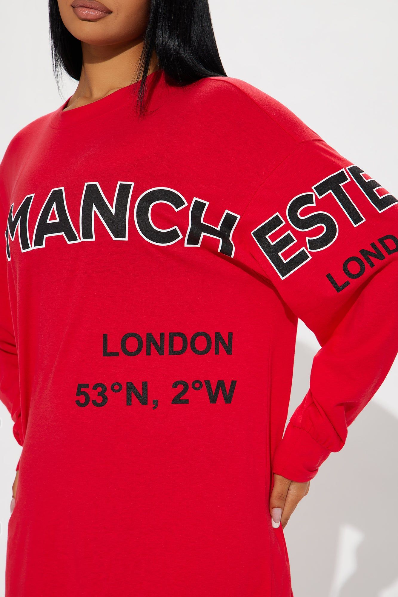 Manchester T-Shirt Mini Dress - Red sold by Fashion Nova product image thumbnail 3