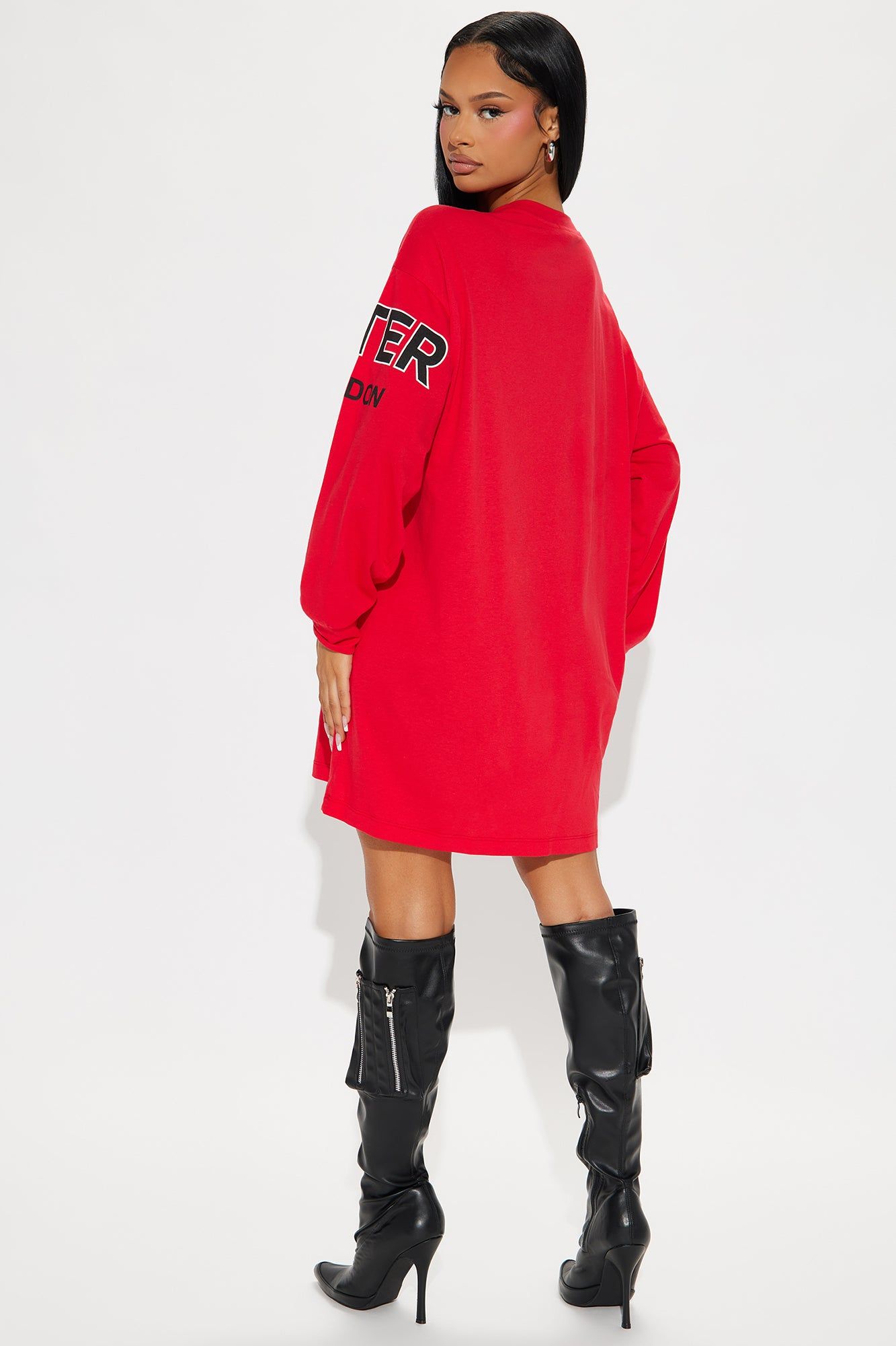 Manchester T-Shirt Mini Dress - Red sold by Fashion Nova product image thumbnail 4