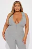 Casual and Ready Jumpsuit - Heather Grey sold by Fashion Nova