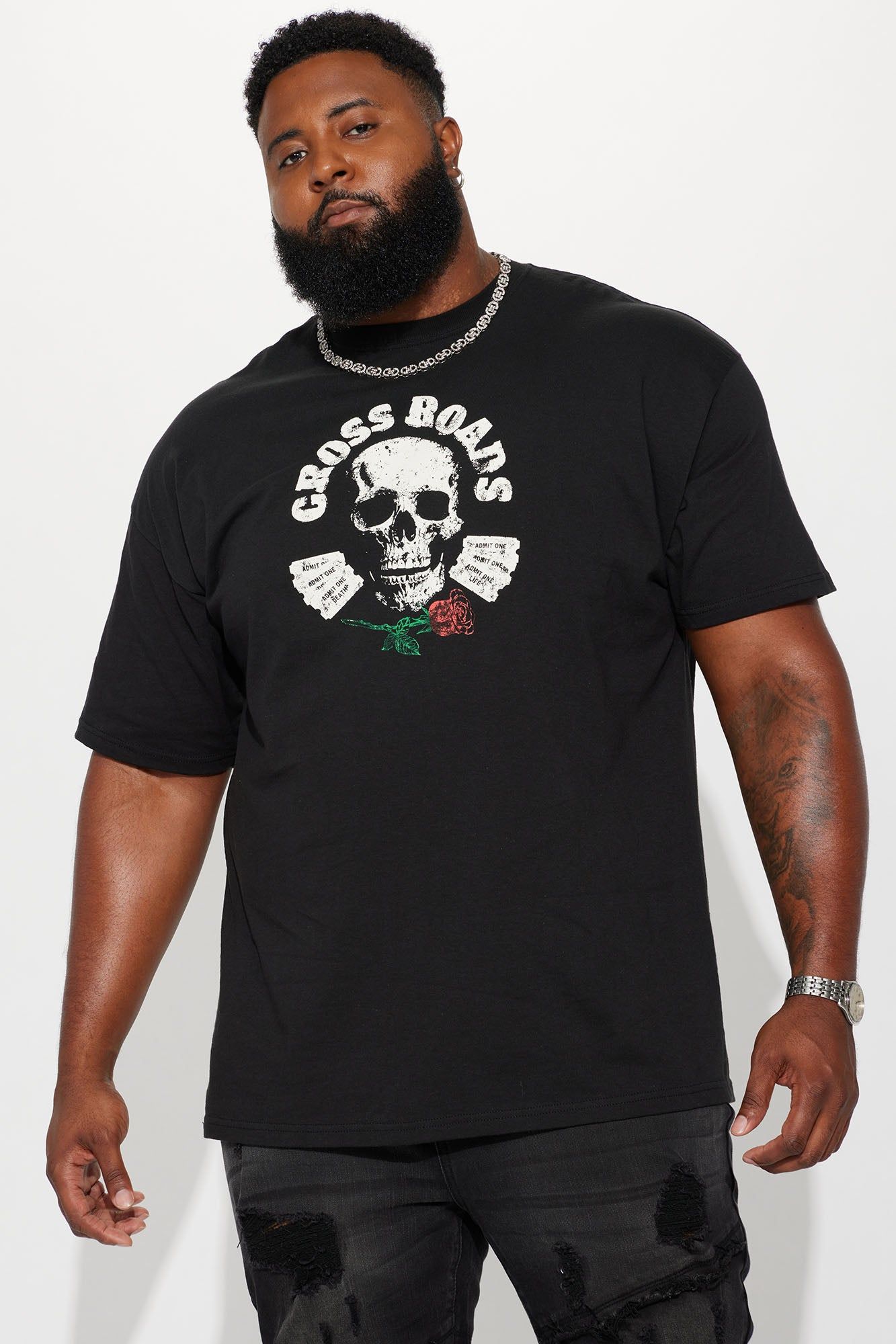 Cross Roads Short Sleeve Tee - Black sold by Fashion Nova product image thumbnail 2