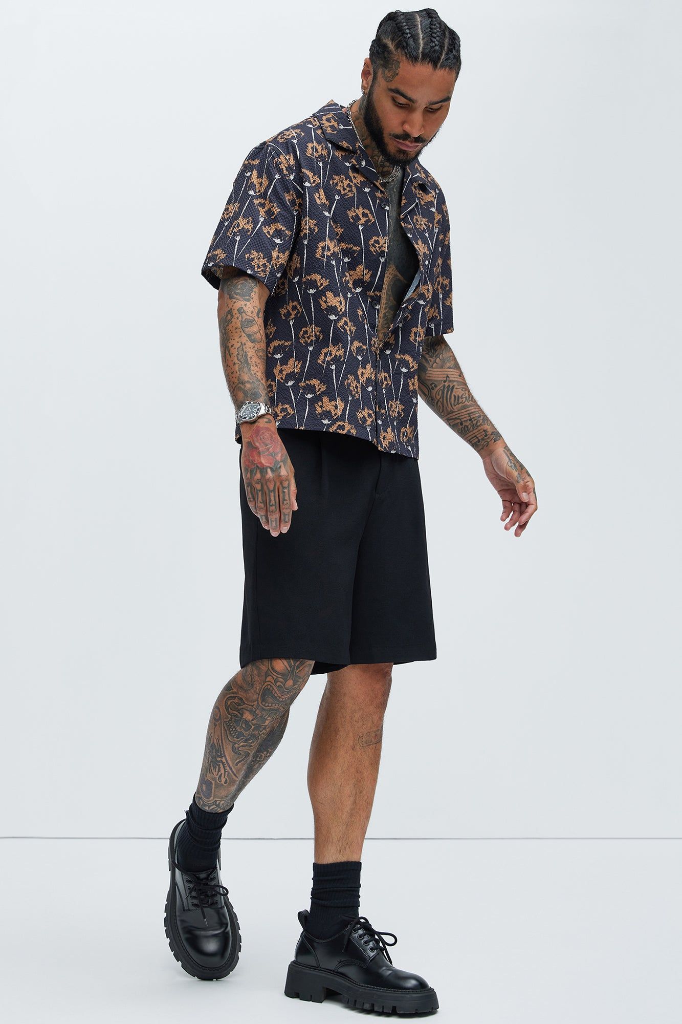 Raven Textured Shirt - Brown/combo sold by Fashion Nova product image thumbnail 2