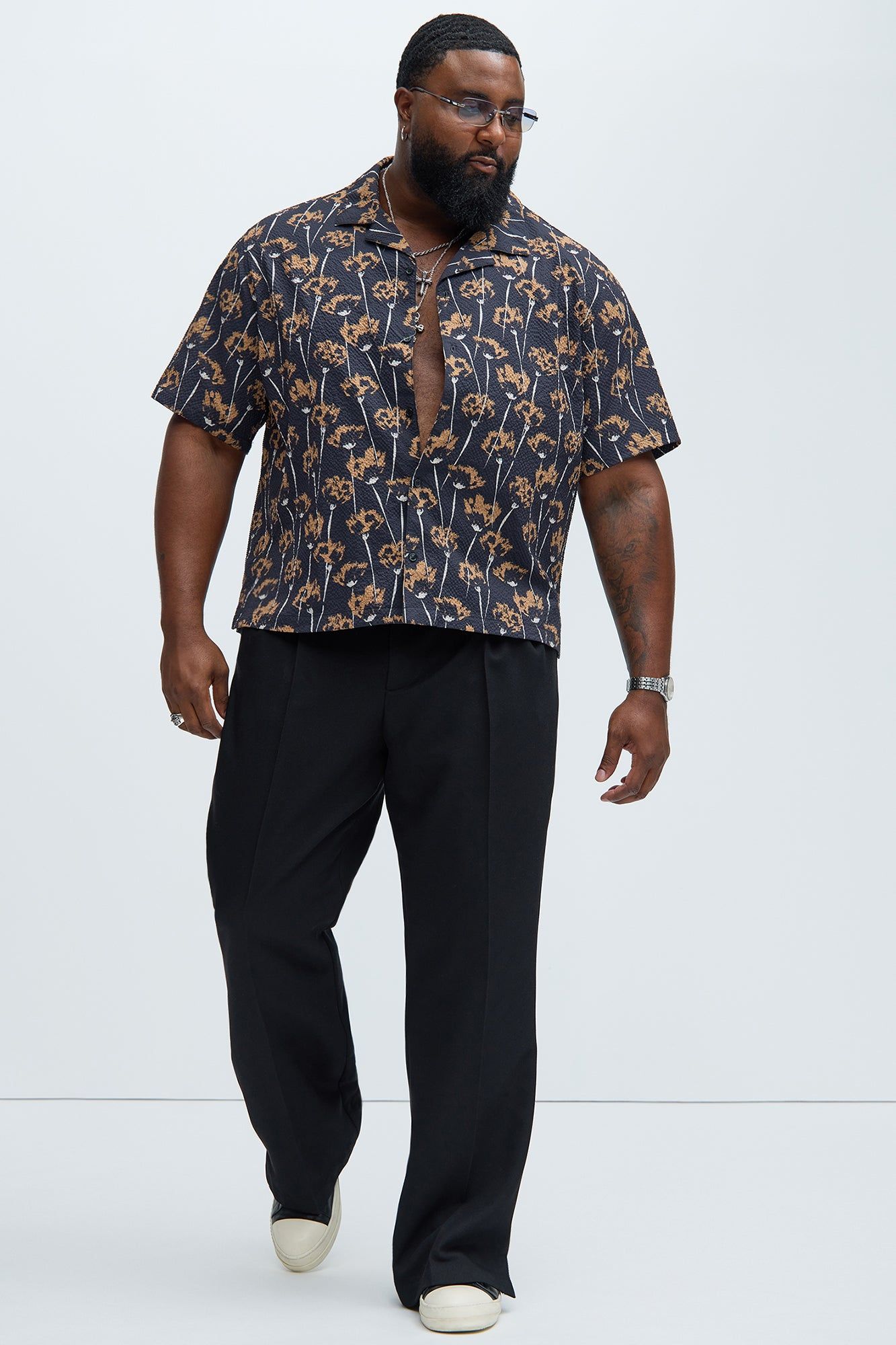 Raven Textured Shirt - Brown/combo sold by Fashion Nova product image thumbnail 5