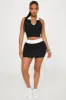 Aim High Polo Ribbed Skirt Set - Black sold by Fashion Nova