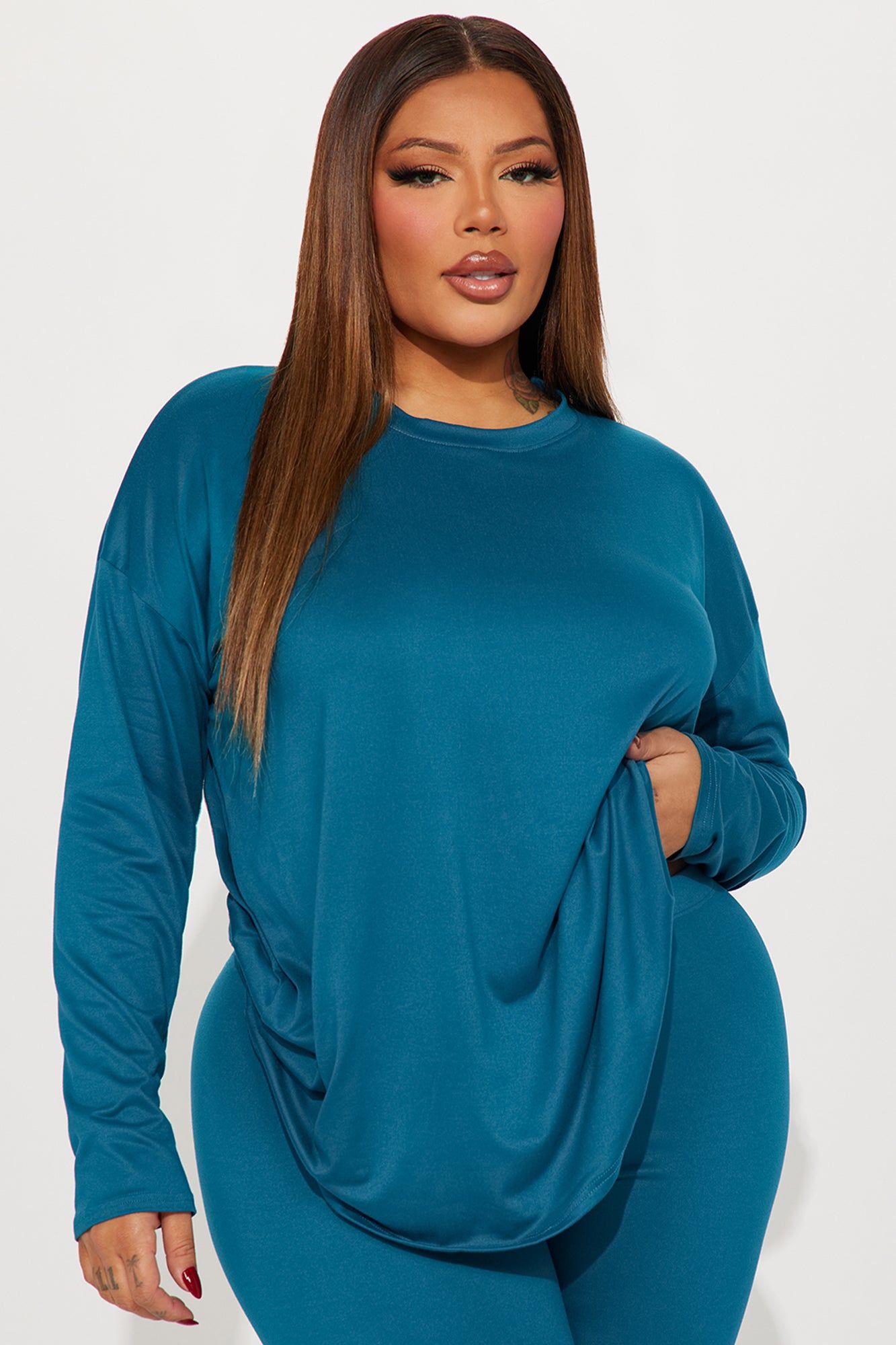 Weekend Vibes Long Sleeve Set - Teal sold by Fashion Nova product image thumbnail 5