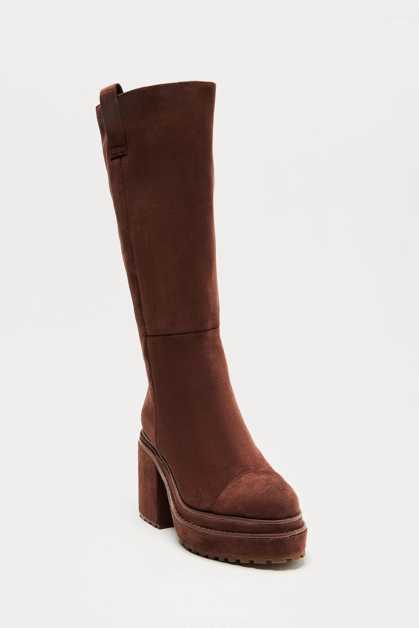 Kamali Platform Knee High Boots - Chocolate sold by Fashion Nova product image thumbnail 2