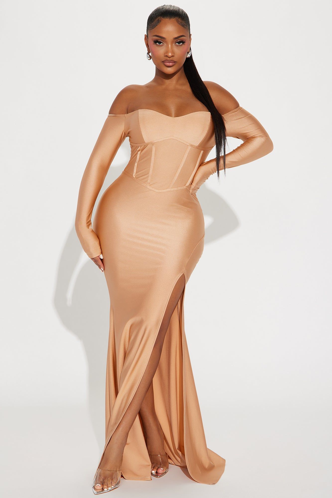 Special Evening Gown - Rose Gold sold by Fashion Nova
