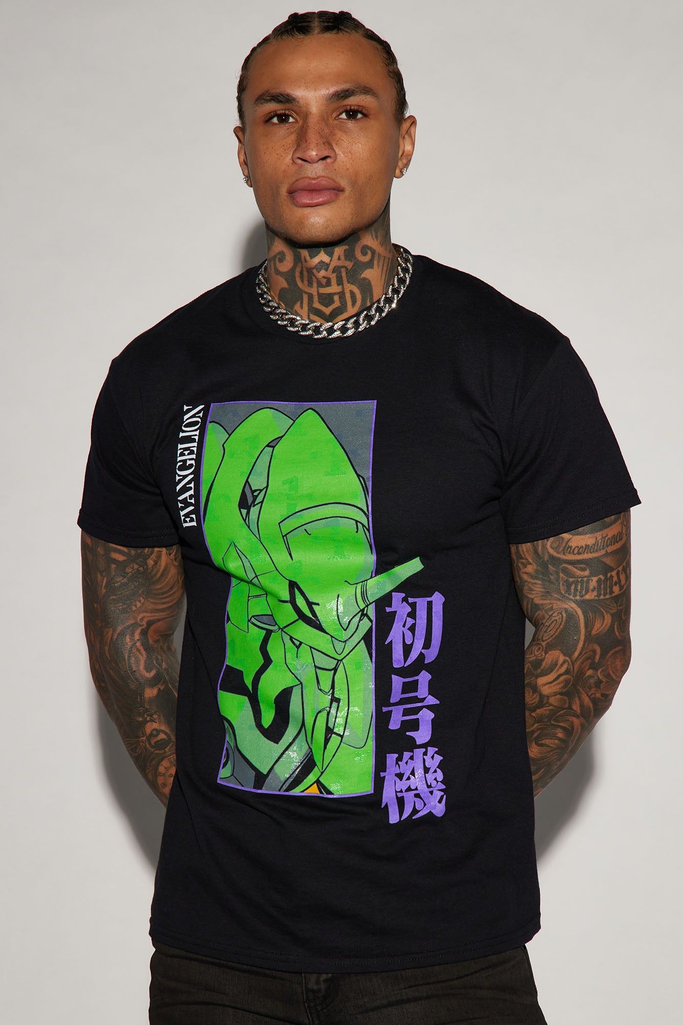 Neon Genesis Short Sleeve Tee - Black sold by Fashion Nova