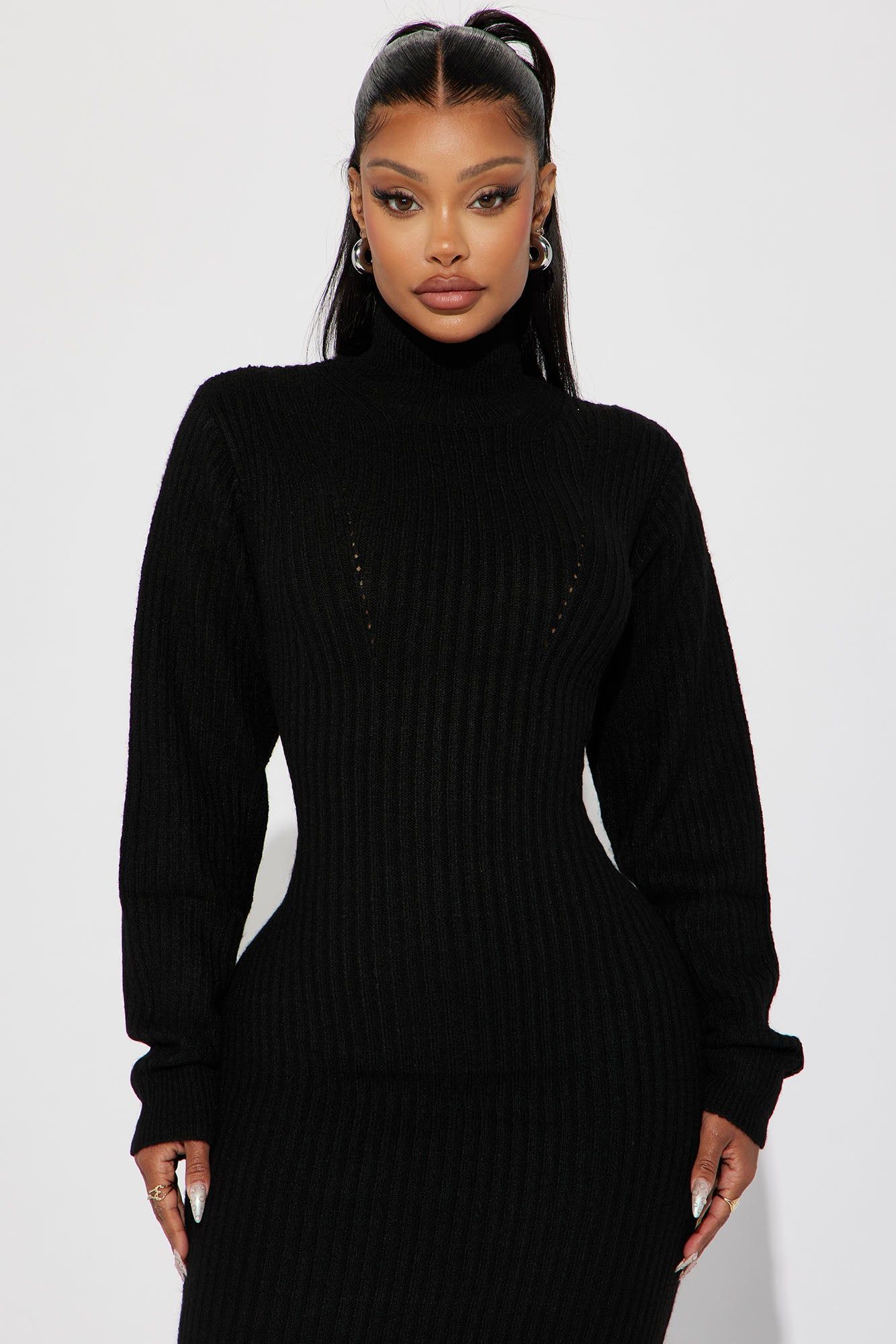 McKee Ribbed Midi Dress - Black sold by Fashion Nova product image thumbnail 2