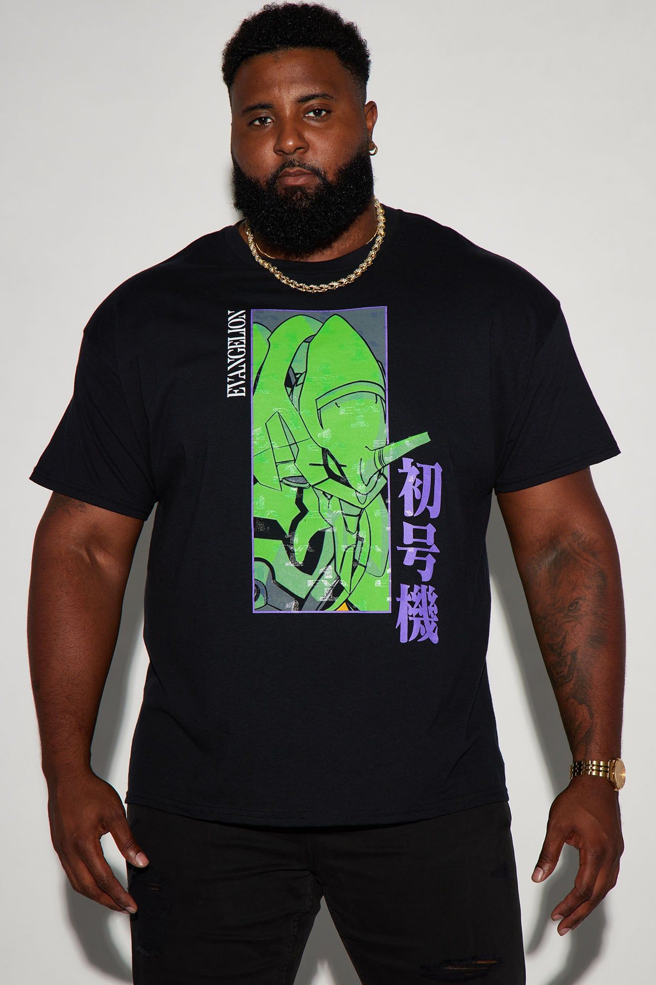 Neon Genesis Short Sleeve Tee - Black sold by Fashion Nova product image thumbnail 2
