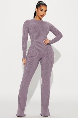 Maribel Snatched Flare Jumpsuit - Bark Brown sold by Fashion Nova