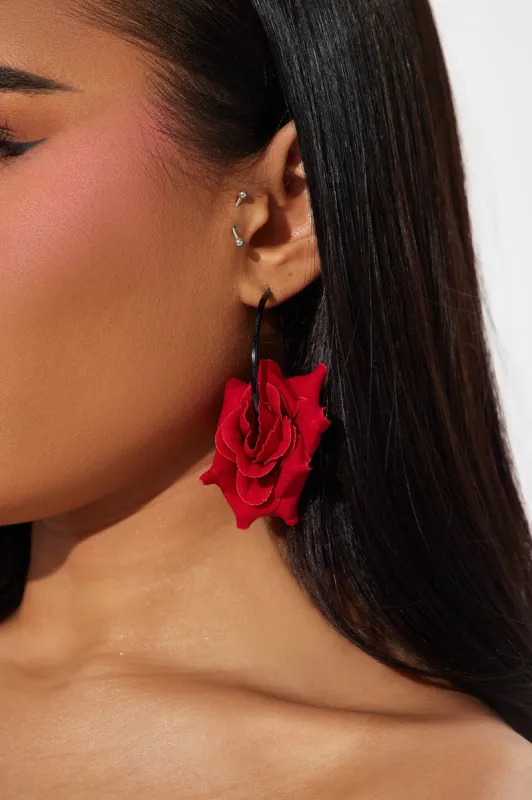 Serenade Me Earrings - Black/Red sold by Fashion Nova
