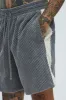 Kamari Textured Shorts - Grey/combo sold by Fashion Nova