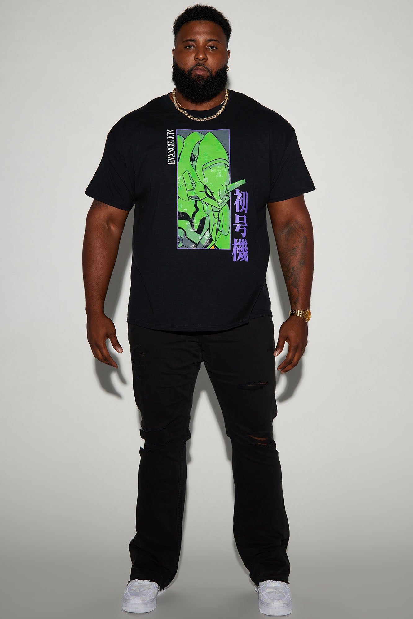 Neon Genesis Short Sleeve Tee - Black sold by Fashion Nova product image thumbnail 5