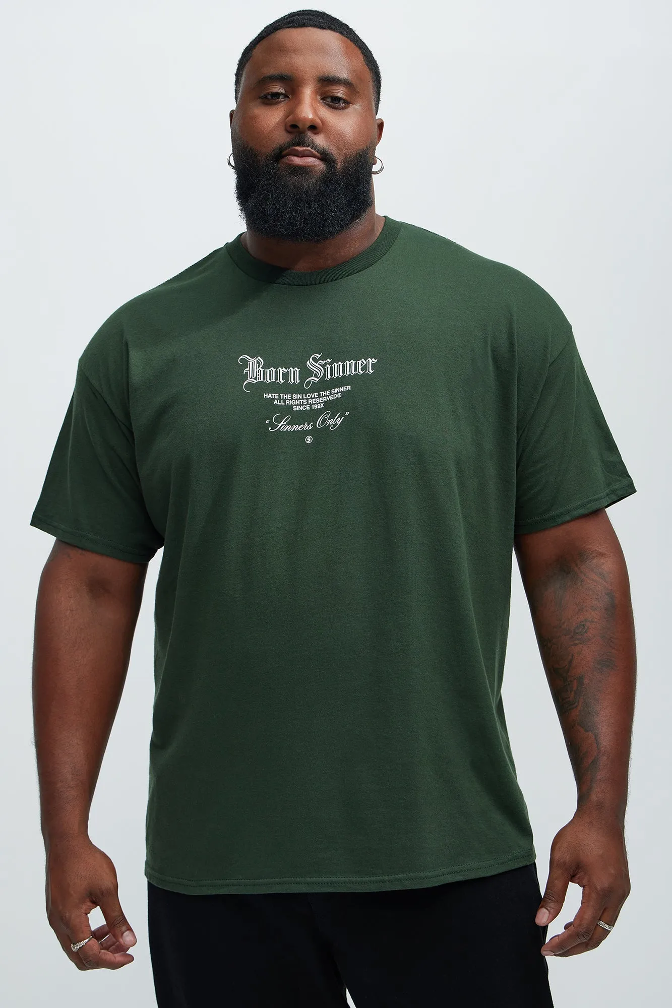 Born Sinner Repent Short Sleeve Tee - Green sold by Fashion Nova product image thumbnail 5