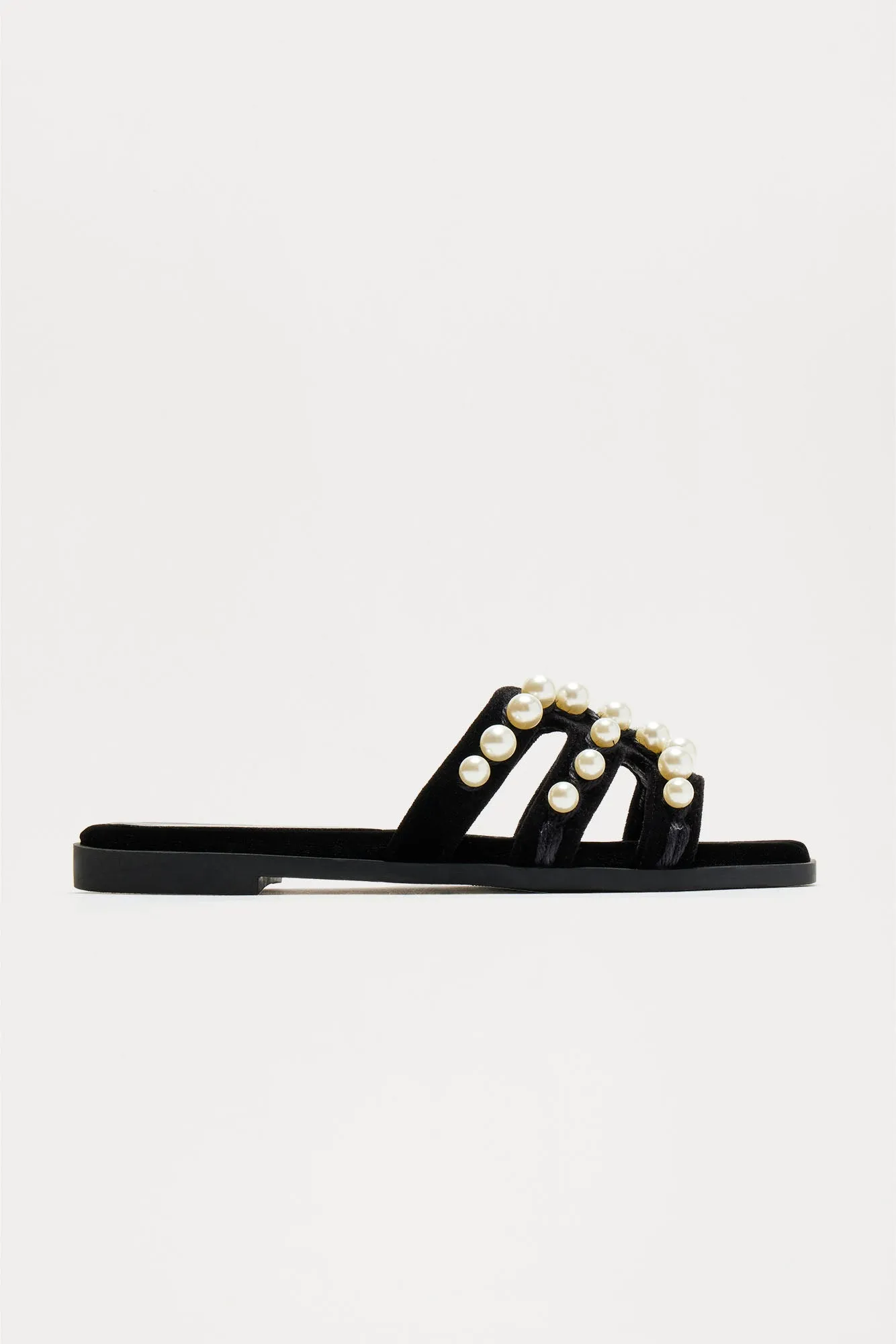 Tabitha Pearl Sandals - Black sold by Fashion Nova