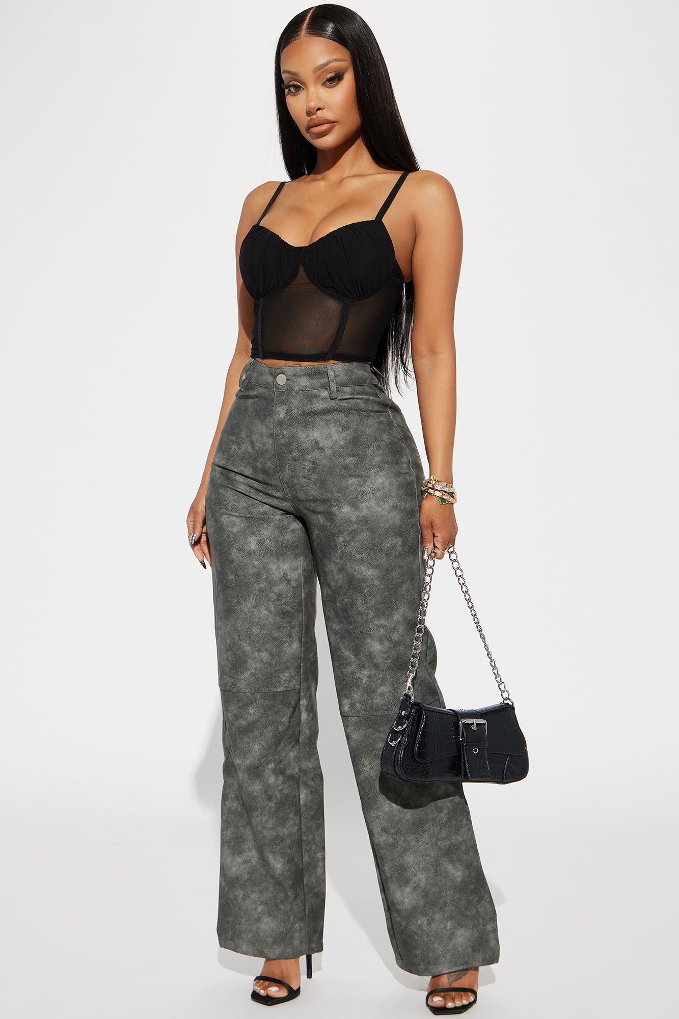Jalisa Mesh Corset Top - Black sold by Fashion Nova product image thumbnail 2