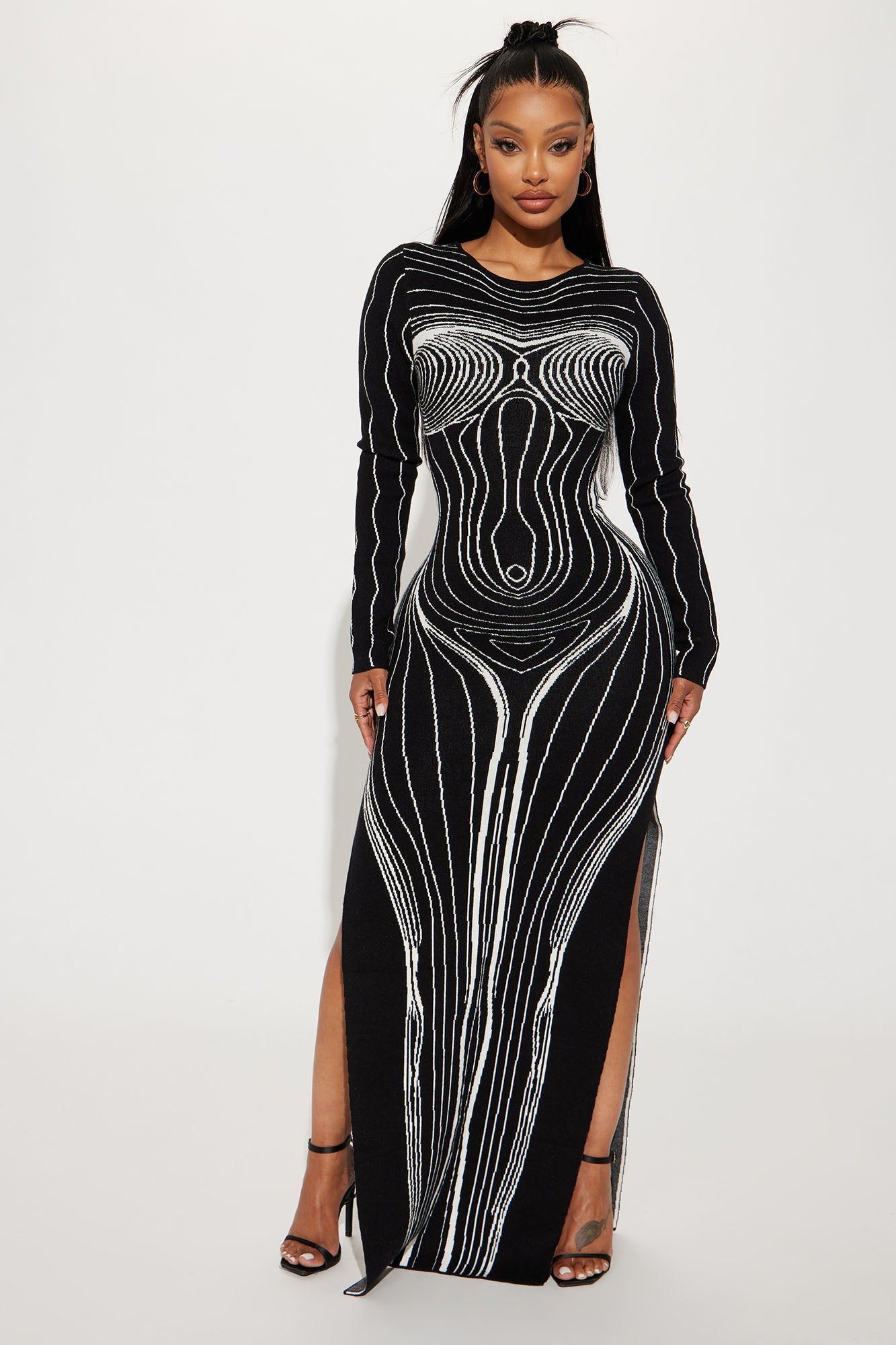 Body Heat Sweater Maxi Dress - Black sold by Fashion Nova