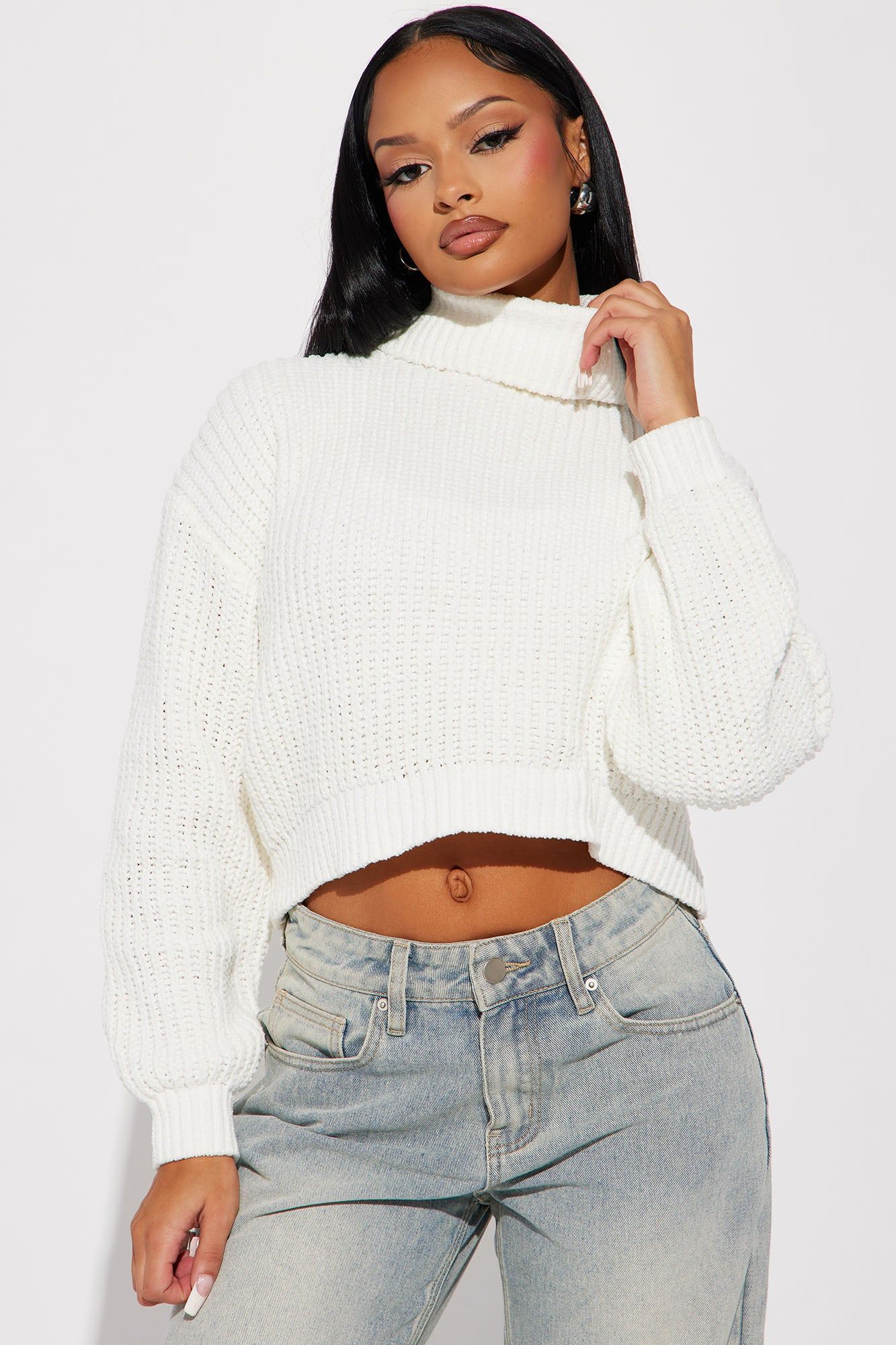 Delvina Turtleneck Sweater - Ivory sold by Fashion Nova